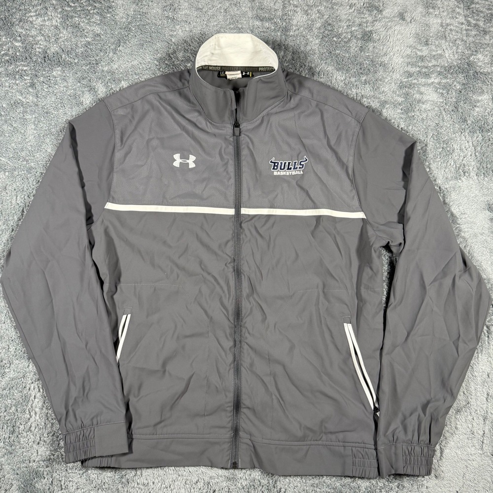 Under Armour Bulls Basketball Performance Full Zip Herringbone Jacket Size L‎